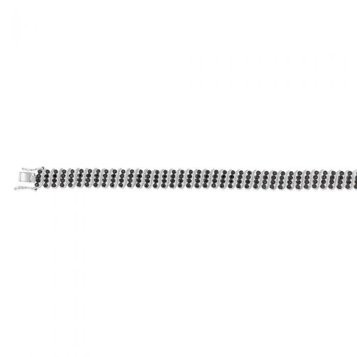 1 Carat Black Diamond Tennis Bracelet in Sterling Silver - Elegant Jewelry for Women, Perfect for Weddings, Parties & Special Occasions