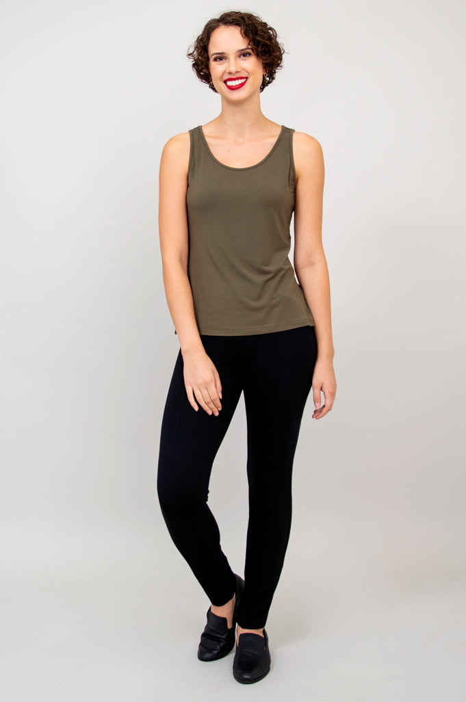 Avalon Bamboo Tank Top for Women - Soft & Breathable Khaki Camisole - Perfect for Yoga, Summer Outfits & Casual Wear