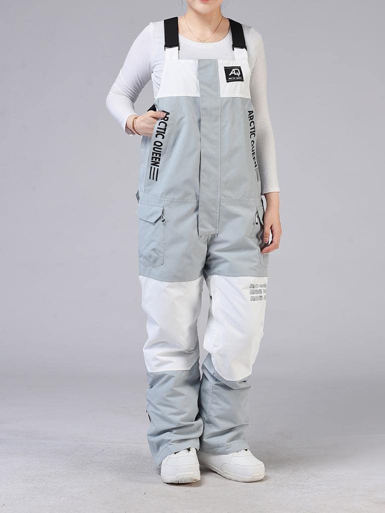 Waterproof Windproof Insulated Women's Snow Bibs Ski Pants - Ripstop Snowboarding Overalls for Winter Sports | Cold Weather Skiing, Snowboarding & Outdoor Activities