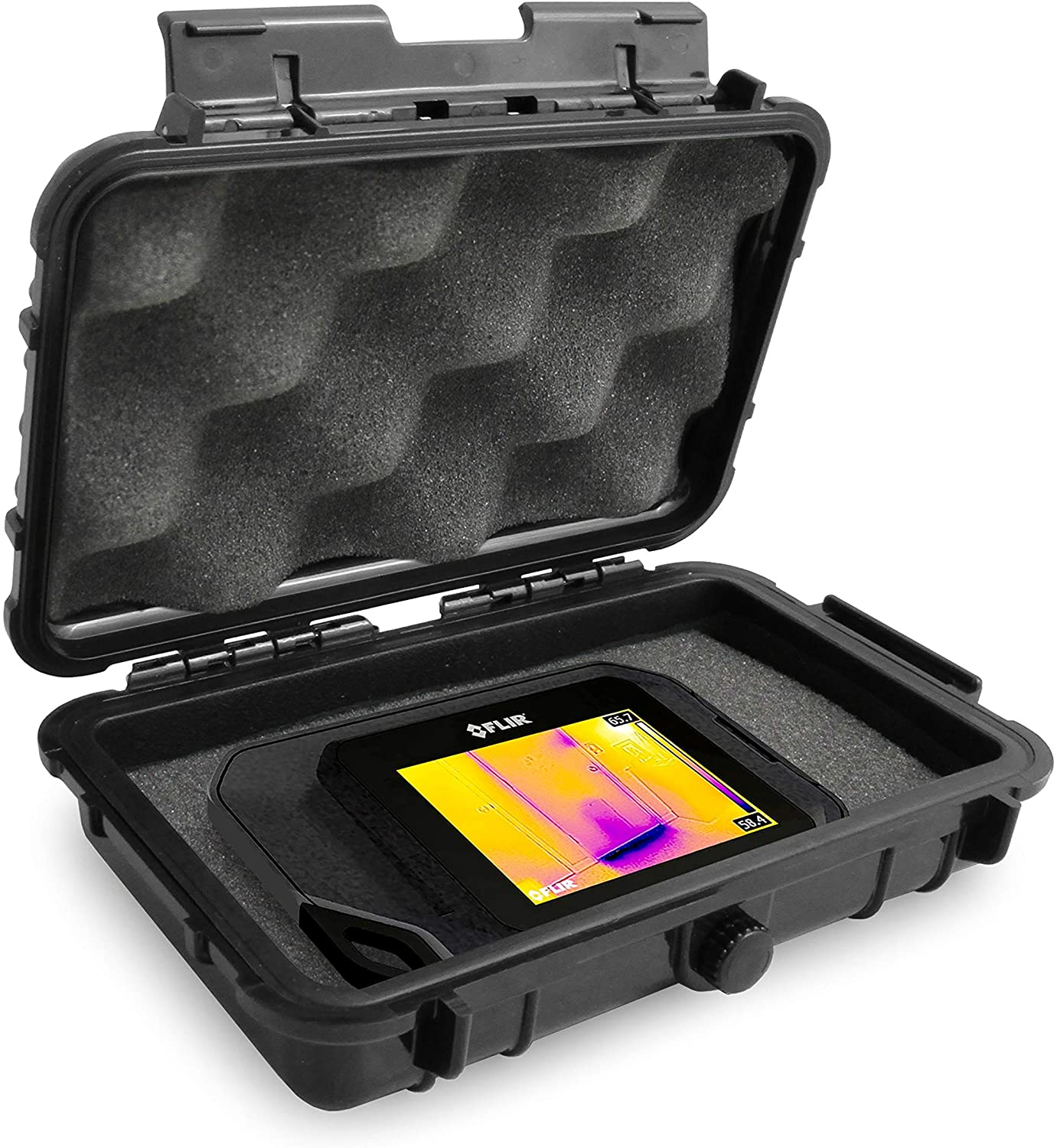 Waterproof Protective Case for FLIR C5 C2 C3, Seek Shot Pro & PerfectPrime Thermal Imaging Cameras - Shockproof Rugged Hard Shell for Outdoor Industrial Inspections & Home Security Use