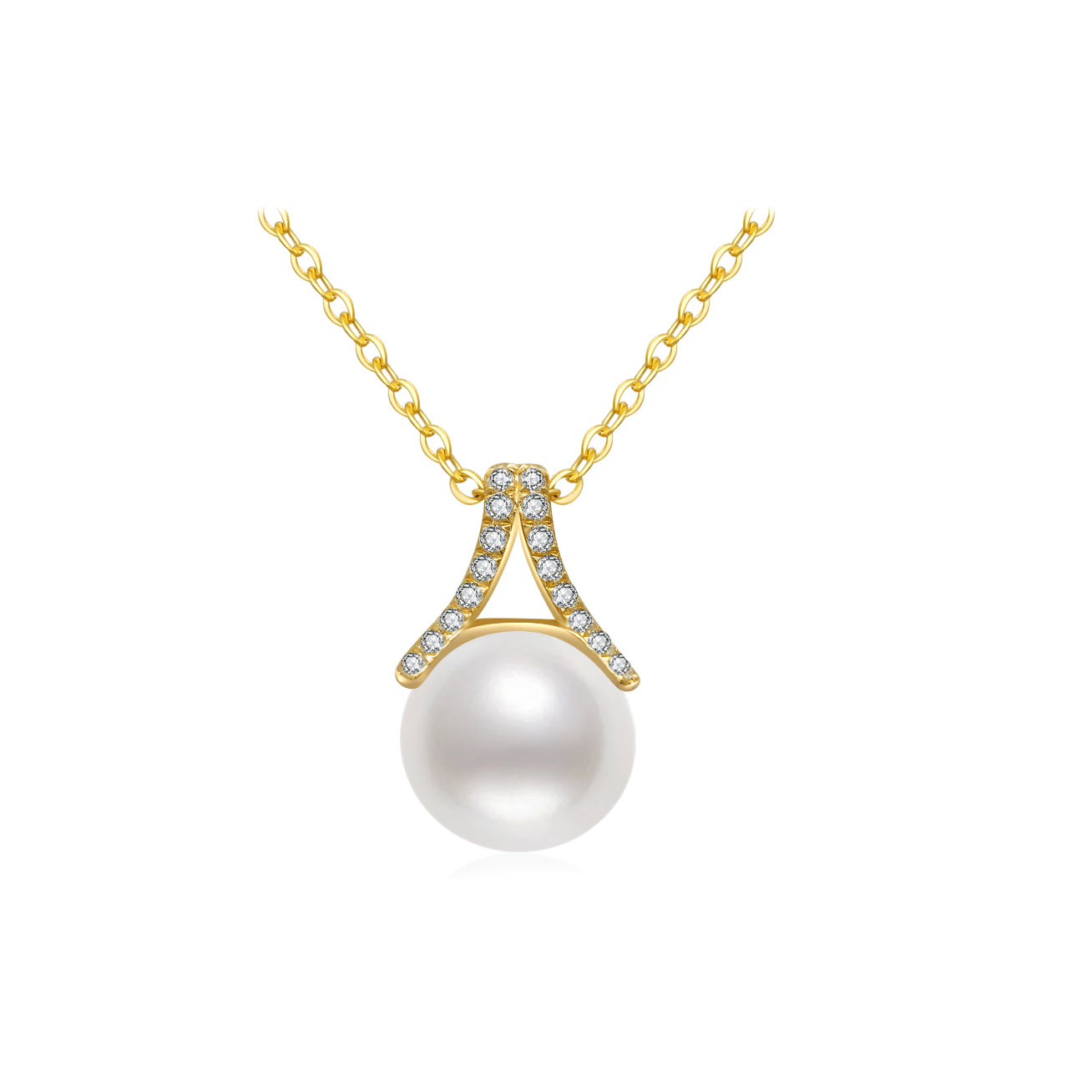 18K Solid Gold Hanadama Akoya Pearl Necklace - AAA Quality Japanese Cultured Pearls for Women, Elegant Bridal Jewelry Gift (KN00110) | Perfect for Weddings, Anniversaries & Special Occasions