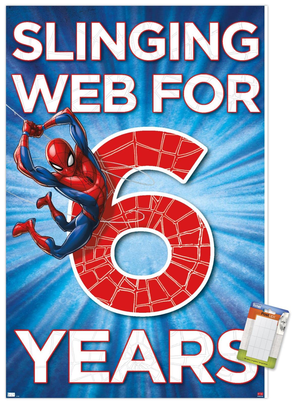Marvel Spider-Man Happy 6th Birthday Wall Poster - Premium 34