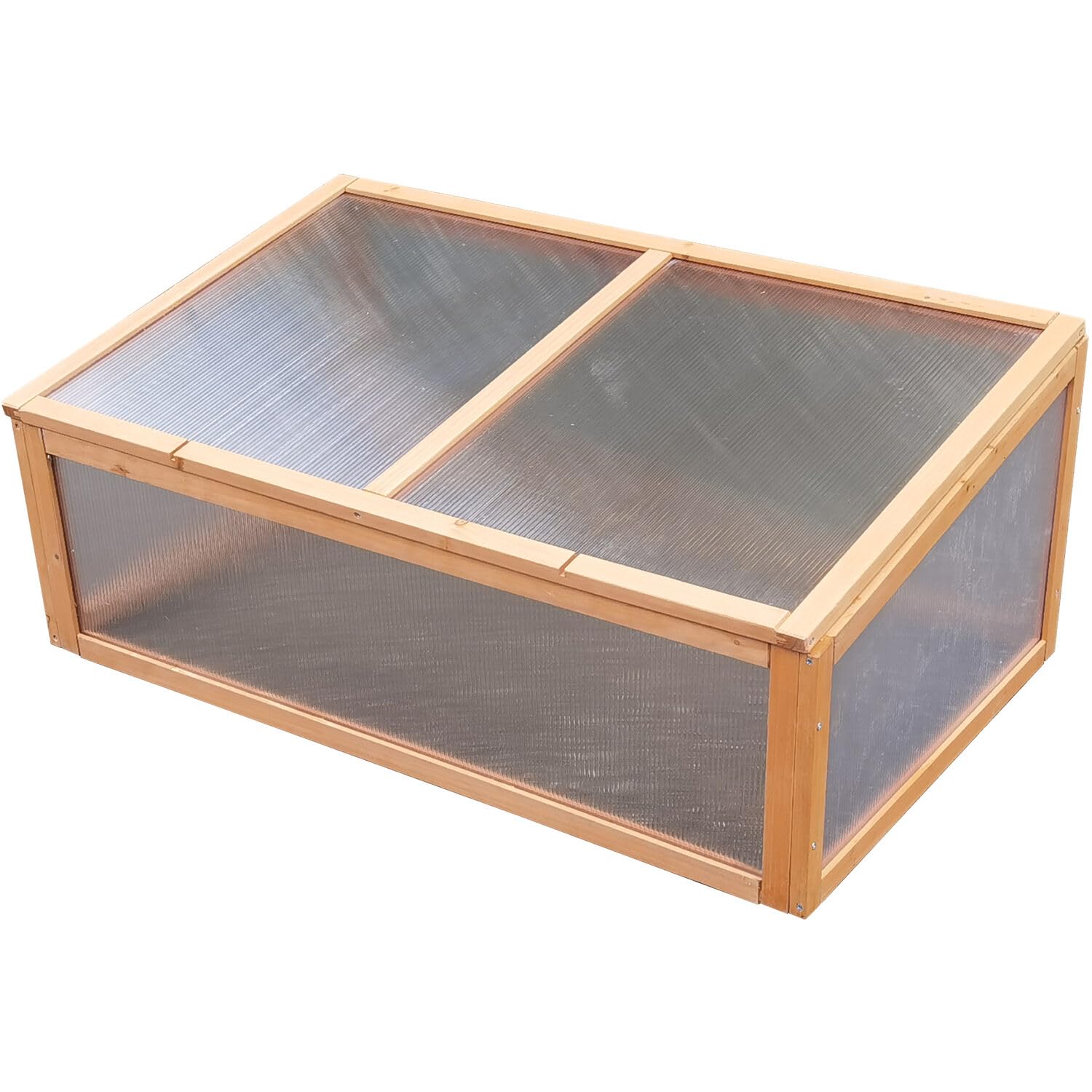 **Hanover 39-inch Portable Greenhouse Cold Frame with Top Opening - Red Cedar Wood Frames, Mini Outdoor/Indoor Greenhouse for Plants - Perfect for Sunroom, Patio, Deck, Porch, Garden & Backyard Gardening**