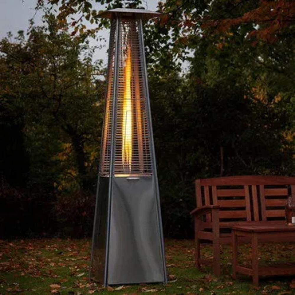 RADtec TF2 MT STN STL 89-Inch Stainless Steel Propane Patio Heater - Outdoor Heating for Backyard, Deck, Restaurant & Garden Use