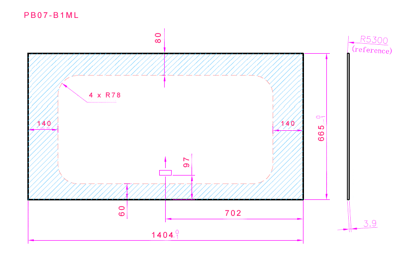 2014+ AM Auto Ram ProMaster Fixed Front Window (PB07 B1ML P) - Perfect for Cargo Vans, Delivery Vehicles & Work Trucks
