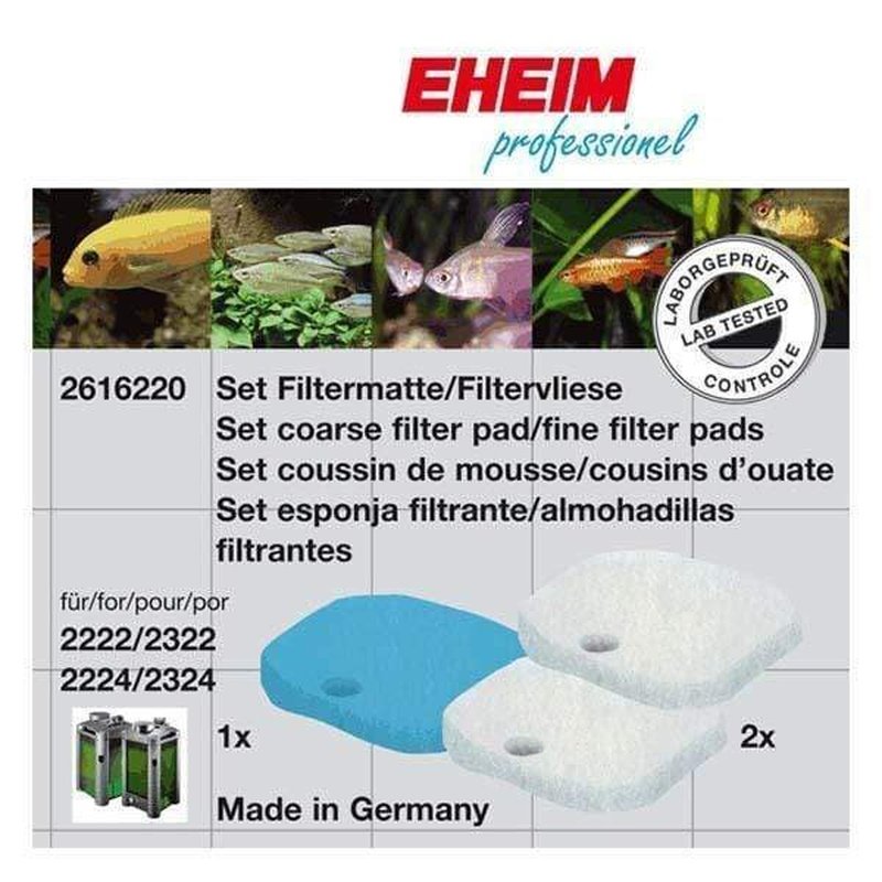 Eheim 2616220 Aquarium Filter Pad Set - Premium Replacement Filter Media for Fish Tank Cleaning and Water Filtration (Perfect for Freshwater & Saltwater Tanks)
