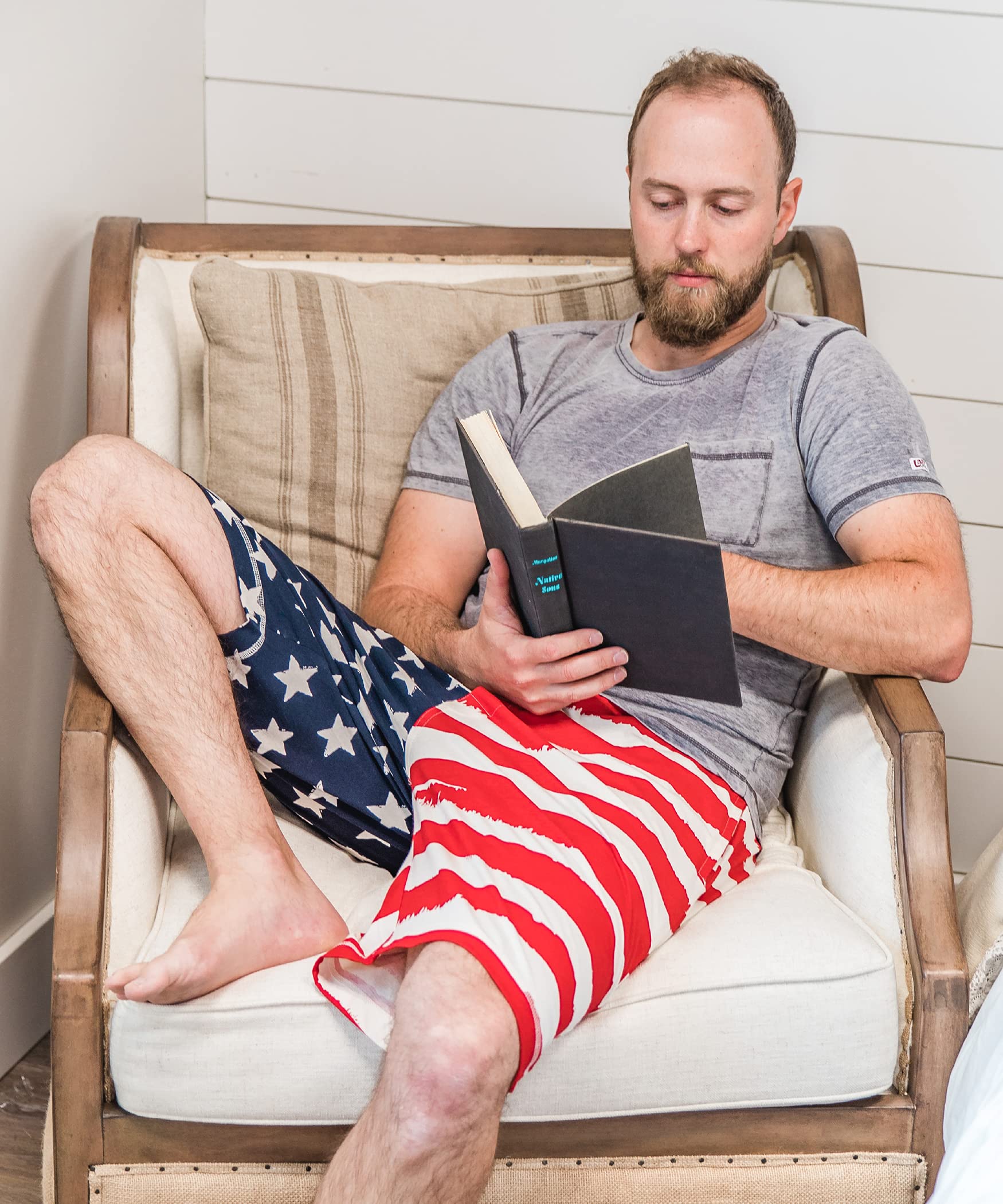 Lazy One Men's Pajama Shorts - Soft Cotton Sleepwear & Lounge Pants for Comfortable Nightwear, Home Relaxation & Summer Sleep