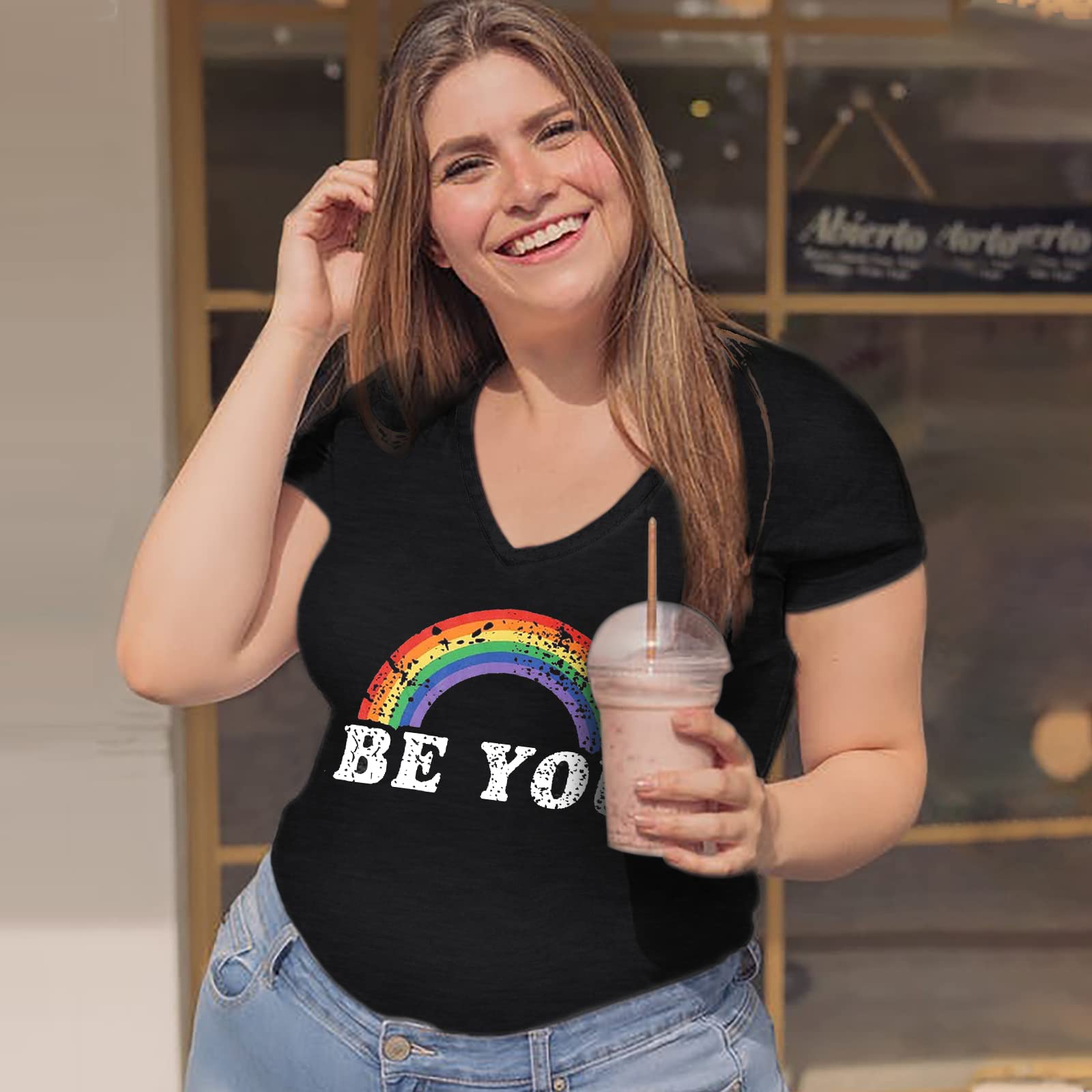 Plus Size Women's Graphic Tees - Cute, Funny & Inspirational Kindness T-Shirts for Casual Wear, Workouts & Everyday Outfits