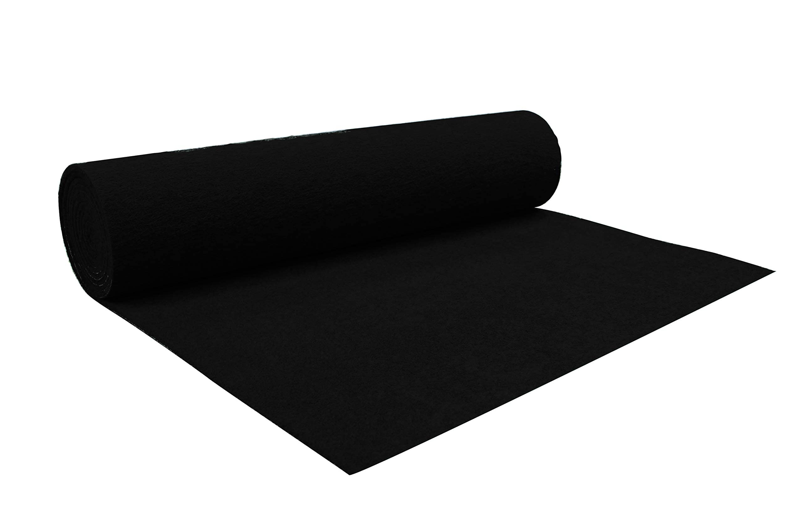 Premium Trade Show Booth Display Flooring Carpet Kit (Set of 4) - Includes 4 Non-Slip Rugs & Double-Sided Carpet Tape - Lightweight & Portable for Easy Setup (6'x6', Black) - Perfect for Exhibitions, Events, and Retail Displays