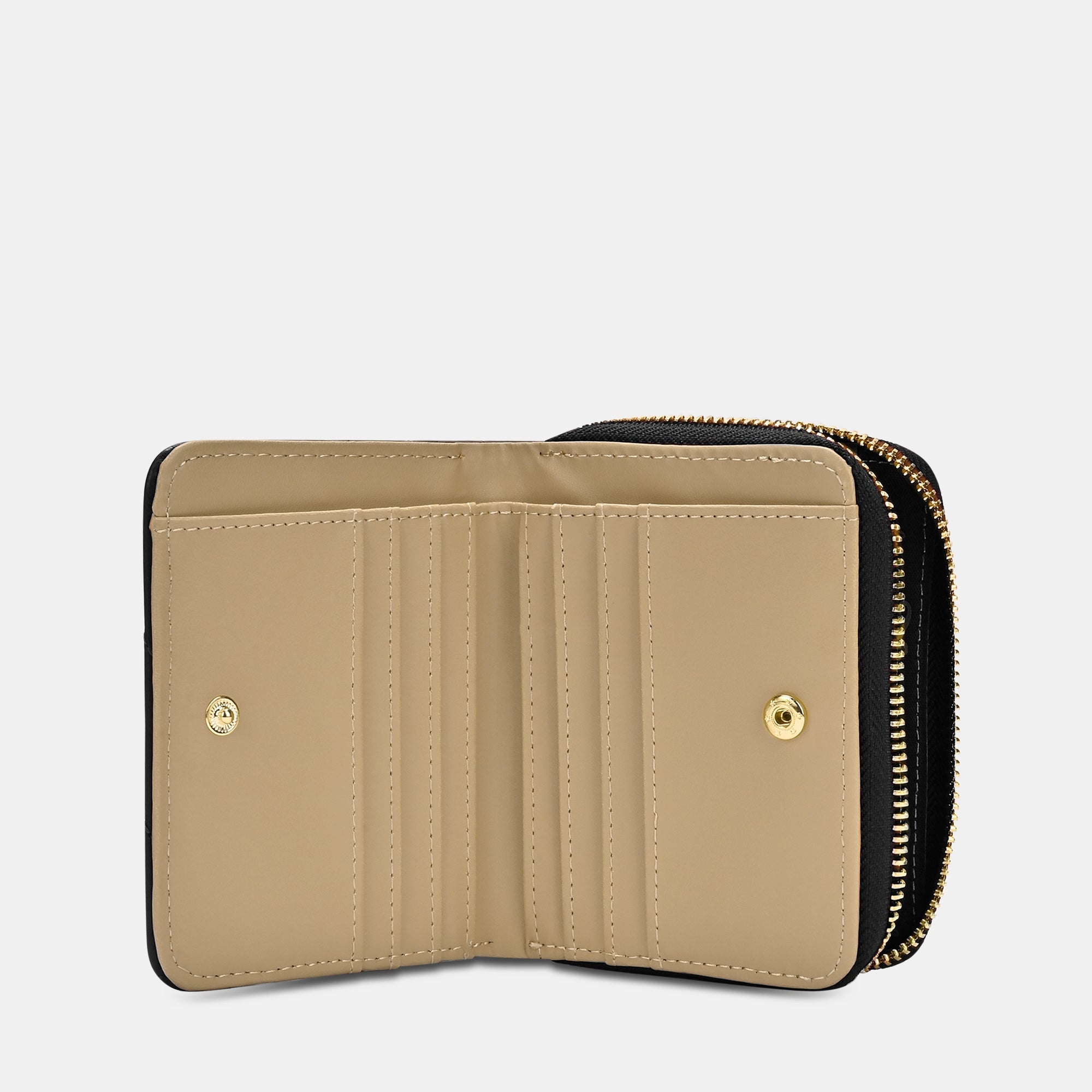 Diagonal Flap25 Small Zip Wallet - Stylish & Compact RFID Blocking Wallet for Men & Women - Perfect for Travel, Everyday Use & Minimalist Lifestyle