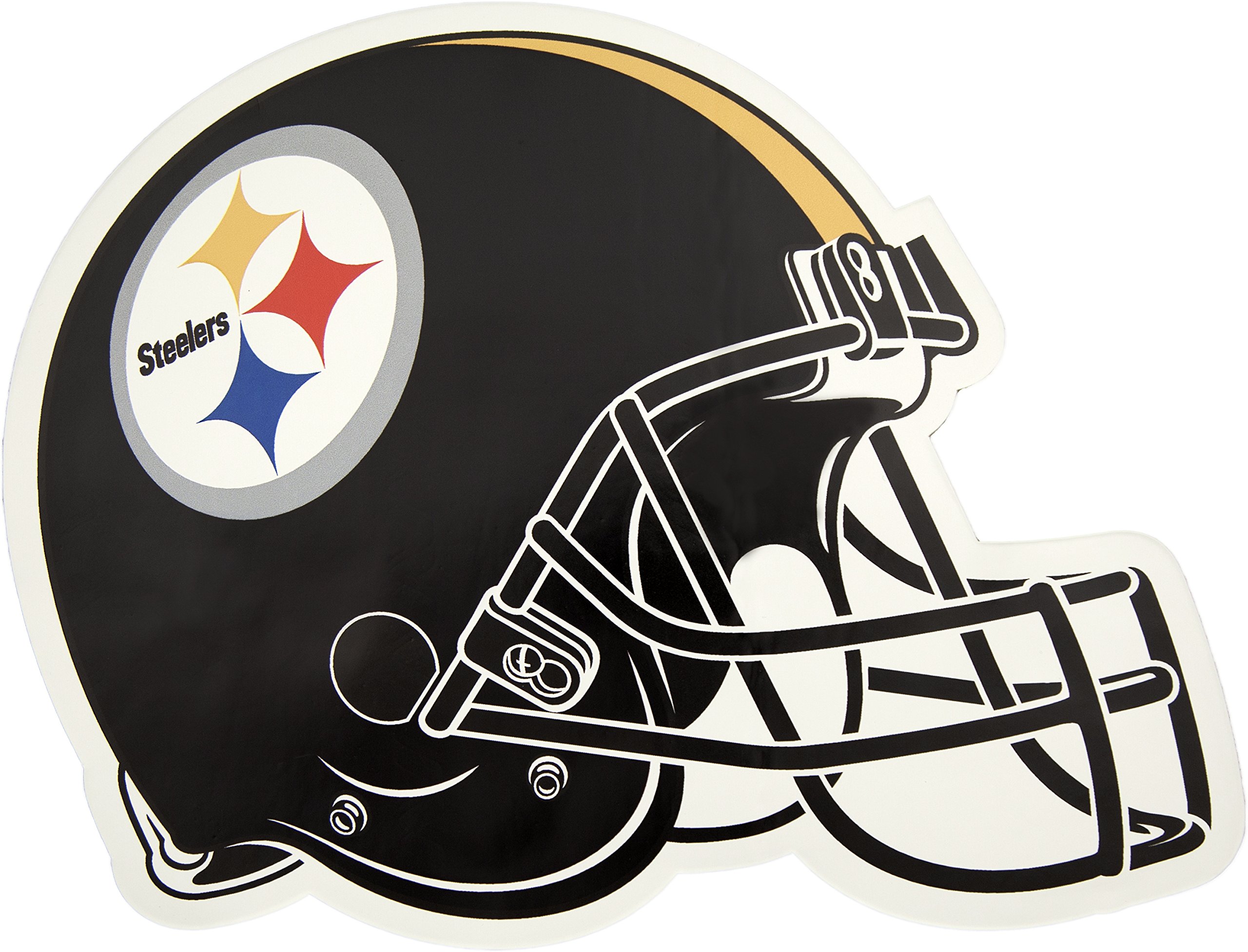 NFL Pittsburgh Steelers Large Outdoor Helmet Decal - Weatherproof Vinyl Sticker for Cars, Windows, Walls - Perfect for Game Day & Fan Decor