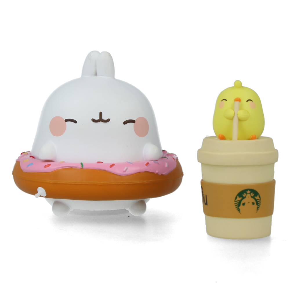 Molang Yummies Series Display Set - 6 Adorable Collectible Figures for Anime Fans | Perfect for Home Decor, Office Display, and Gift Giving