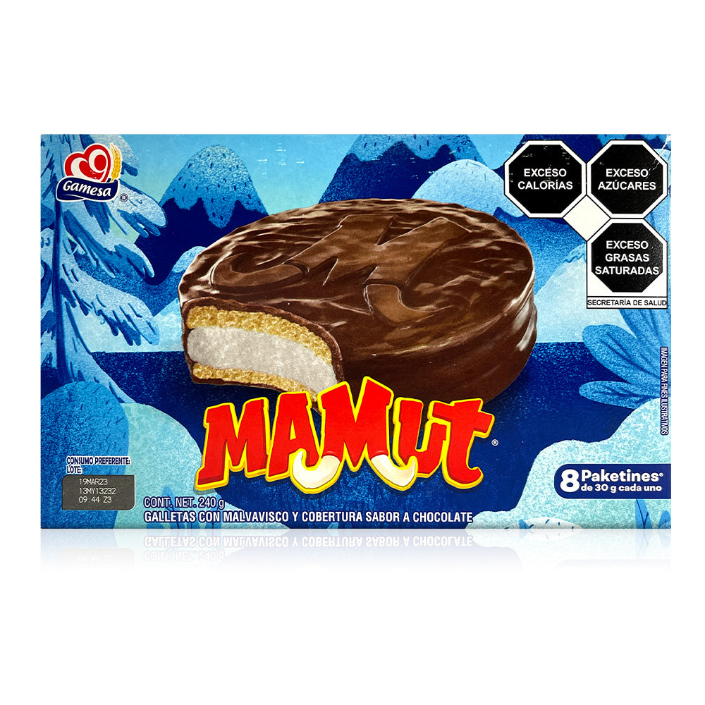 Gamesa Mamut Cookies 8ct Box - Delicious Mexican Snacks for Parties, School Lunches & Office Treats