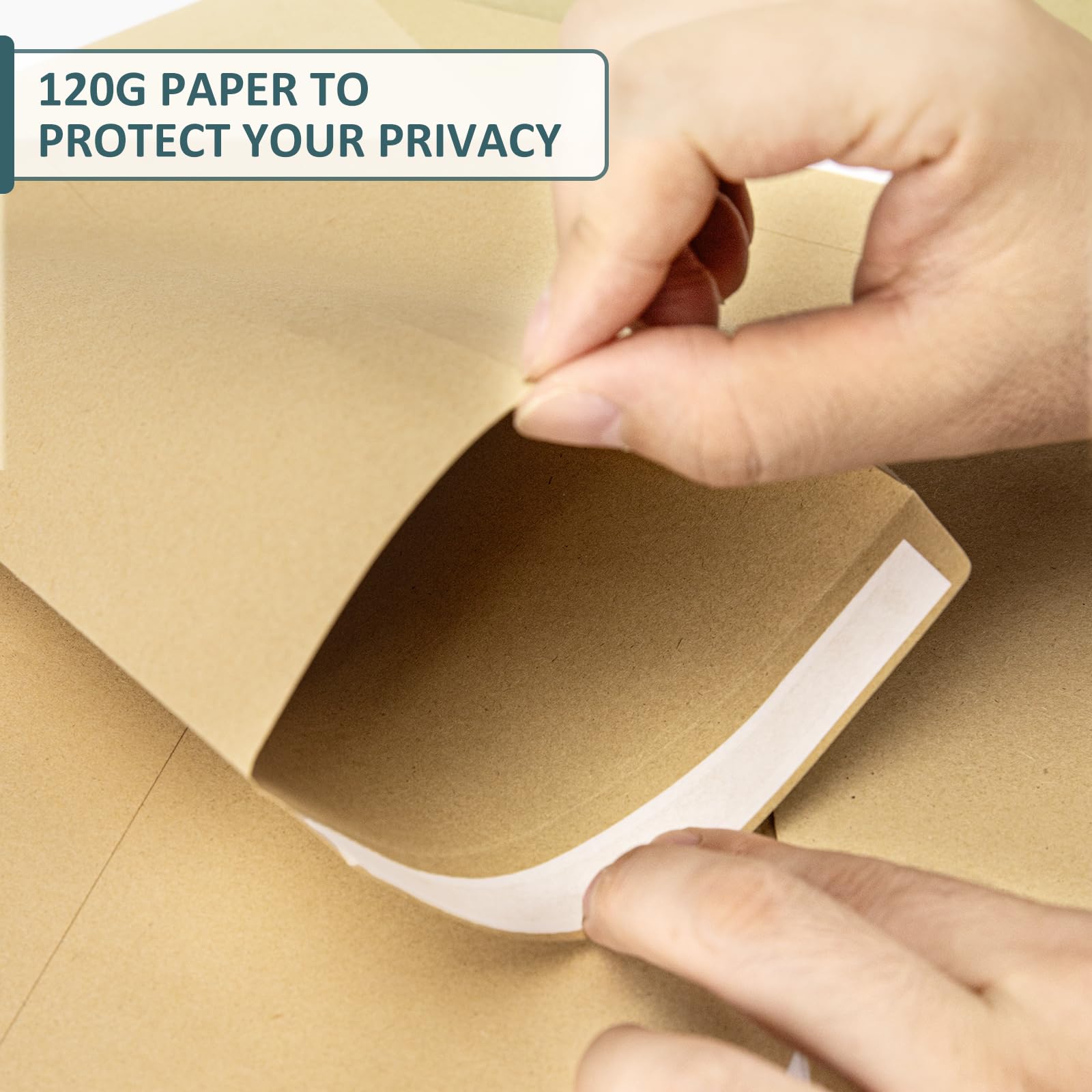 20 Pack 6x9 Self Seal Security Envelopes - Heavy Duty 120G Brown Kraft Paper - Printable Mailing Envelopes for Invitations, Business Documents, Bills & Organizing (Letter Size Catalog Envelopes) - Perfect for Office, Mailing, Storage & Small Business Use