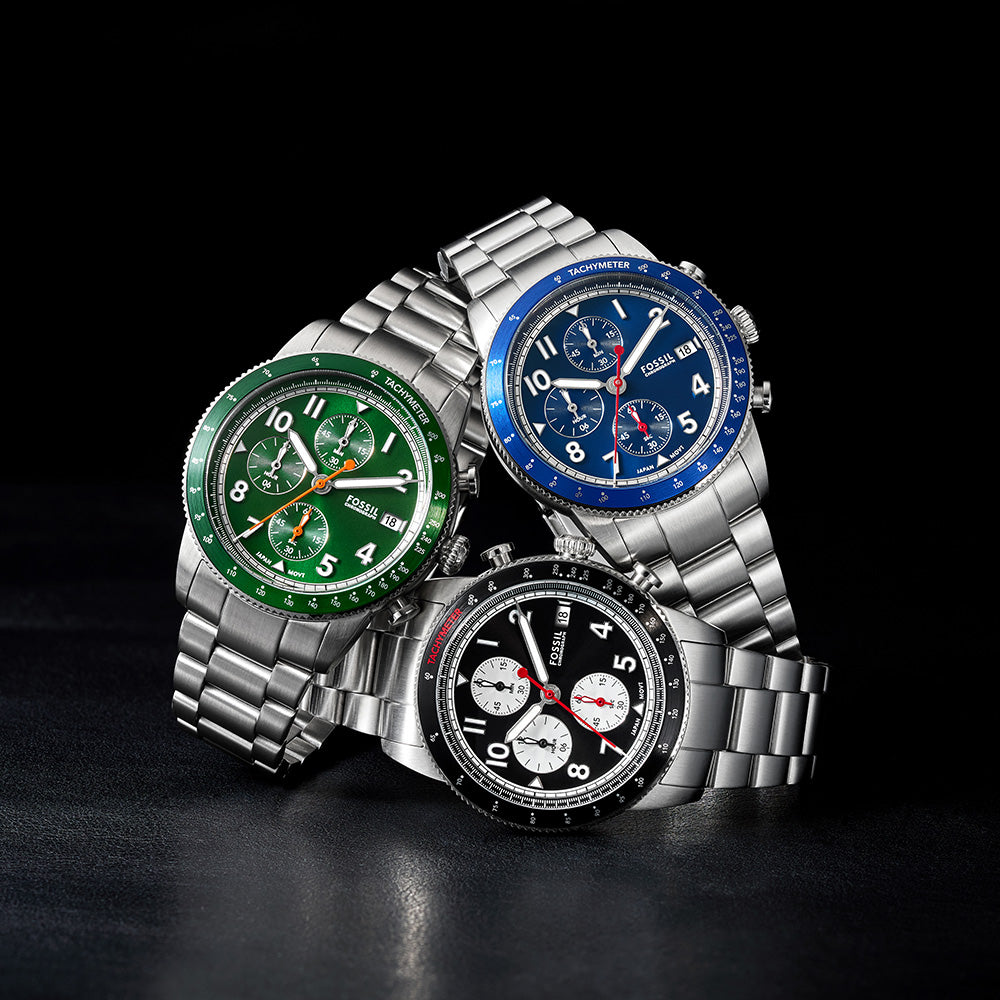 Fossil Sport Tourer FS6048 Chronograph Watch for Men - Waterproof Stainless Steel Casual Dress Watch - Perfect for Business, Outdoor & Everyday Wear