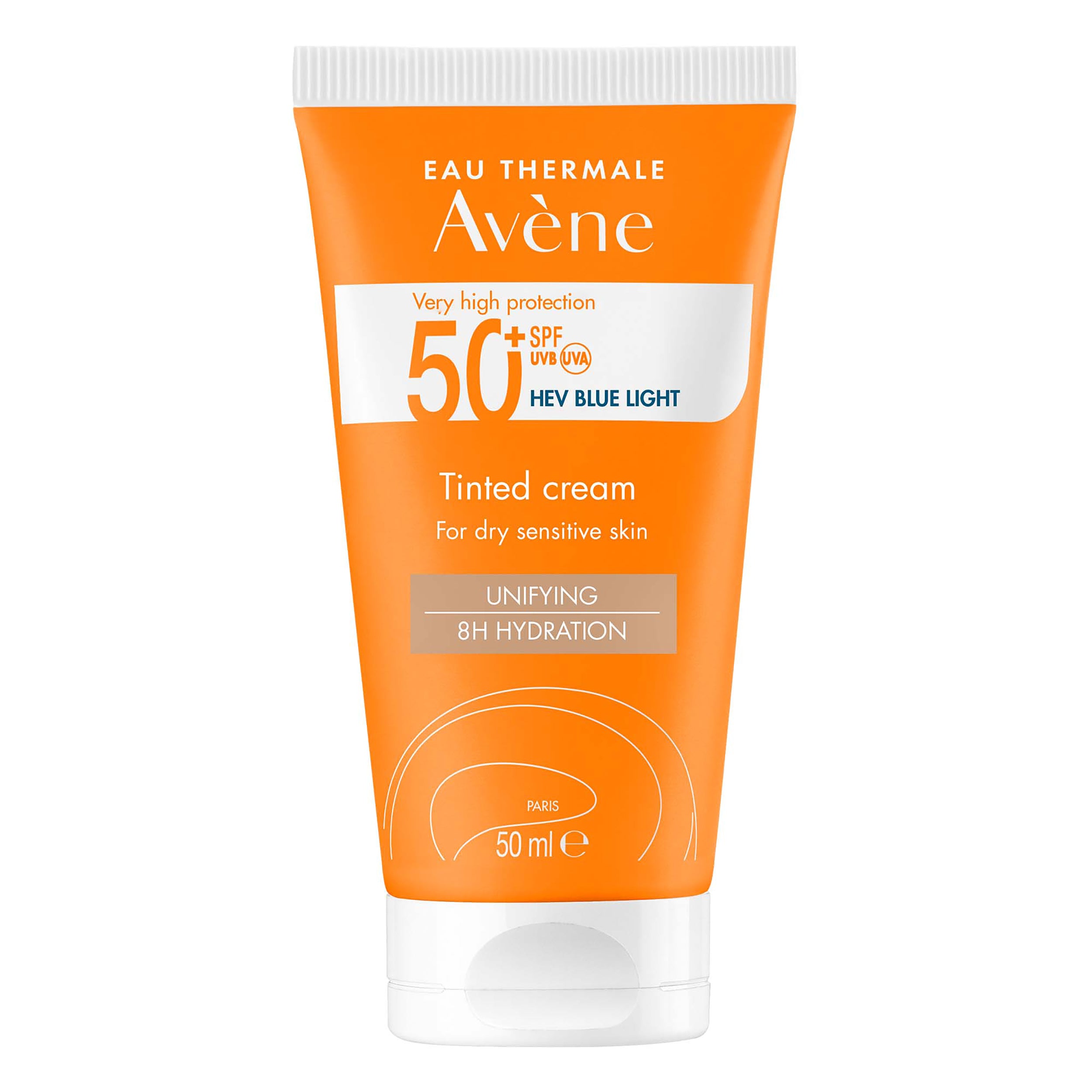 Avène Very High Protection Tinted Sun Cream SPF50+ for Dry Sensitive Skin - Hydrating Mineral Sunscreen for Face, Non-Greasy & Fragrance-Free - Perfect for Daily Use, Outdoor Activities & Sensitive Skin Care
