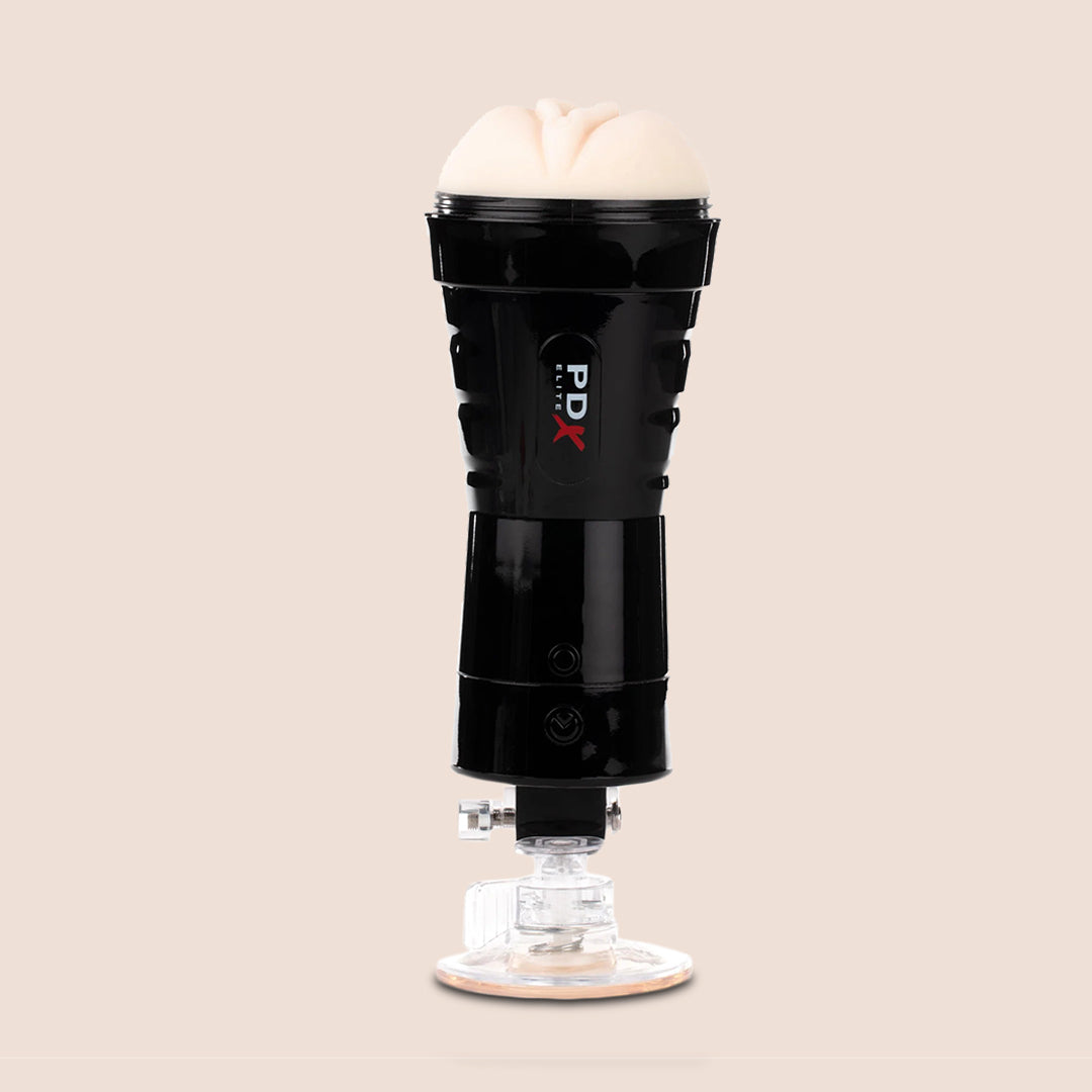 Pipedream Extreme Elite Shaft Compressor Vibrating Stroker - Powerful Adult Toy for Men, Realistic Sensation, Waterproof & Rechargeable - Perfect for Solo Play & Couples Intimacy