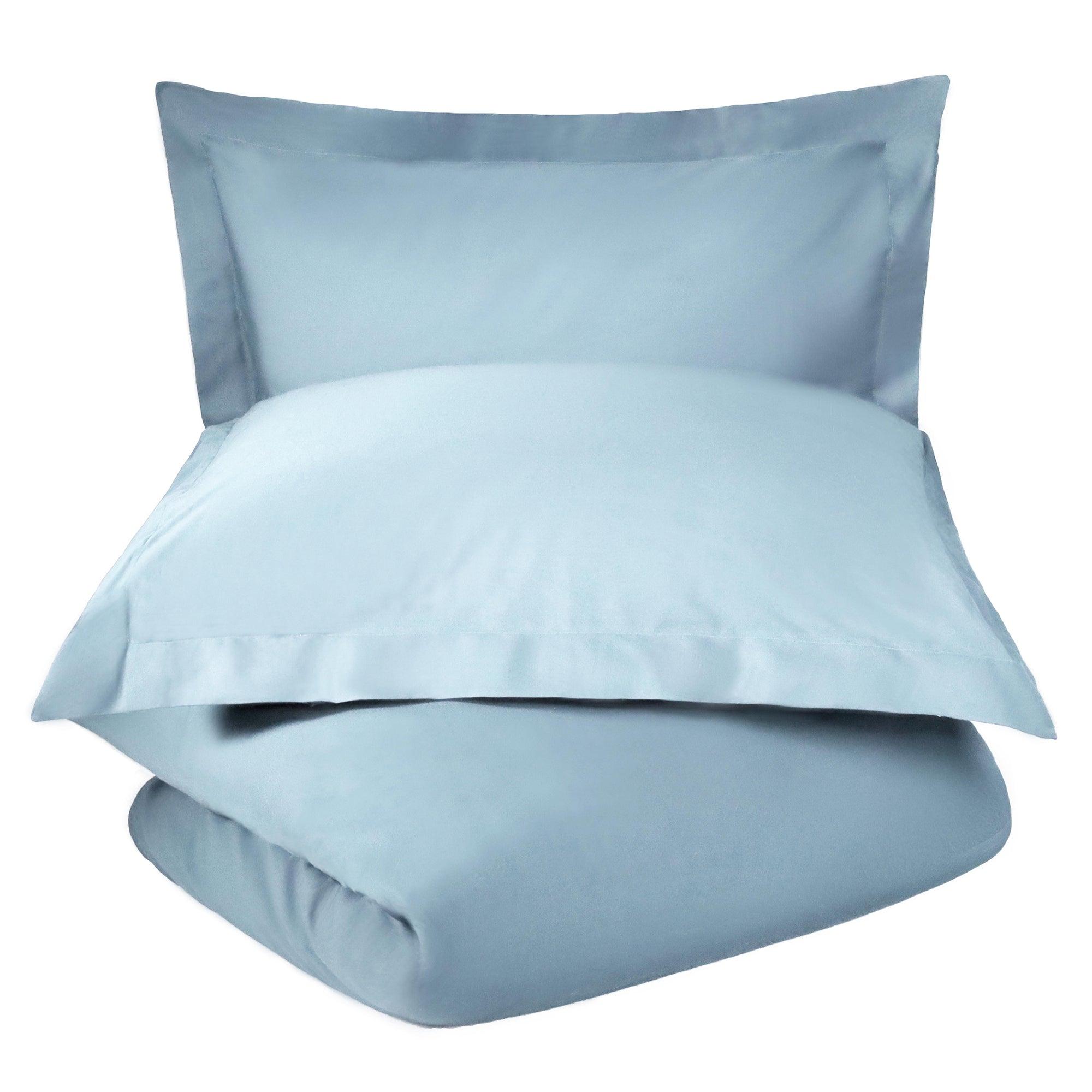 600 Thread Count Cotton Blend Solid Duvet Cover Set - King Size, Soft & Breathable Bedding Set for All Seasons - Perfect for Master Bedroom, Guest Room & Hotel Use