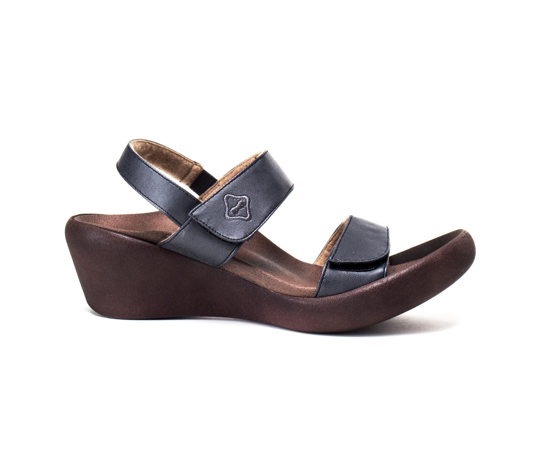 Regetta Canoe Shoe Women's Low Wedge Sandals - Comfortable & Stylish Black Slip-On for Boating, Walking & Casual Outfits (Size 7)
