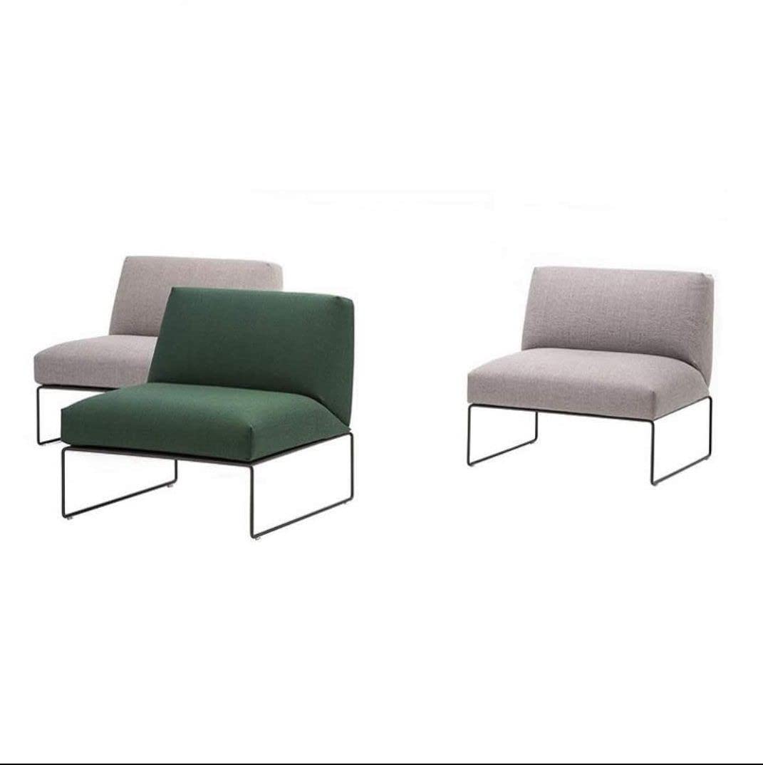 Minimalist Comfortable Foam Sofa Chair - Single Modern Fabric Living Room Accent Chair for Small Spaces, Reading Nook & Cozy Relaxation