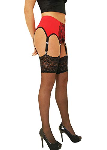 Eleonora 30 Denier Soft Luxury Deep Lace Top Stockings - Elegant Sheer Tights for Women, Perfect for Weddings, Parties & Special Occasions