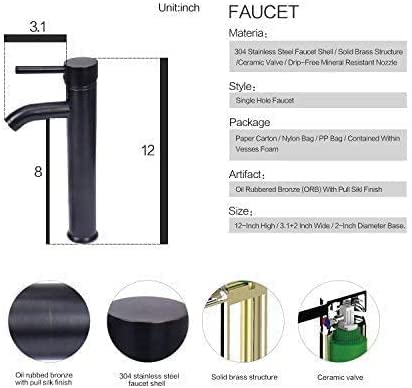 YOURLITE Boat-Shaped Artistic Glass Vessel Sink with Oil-Rubbed Bronze Faucet & Pop-Up Drain - Modern Bathroom Vanity Sink for Luxury Homes & Spa Retreats