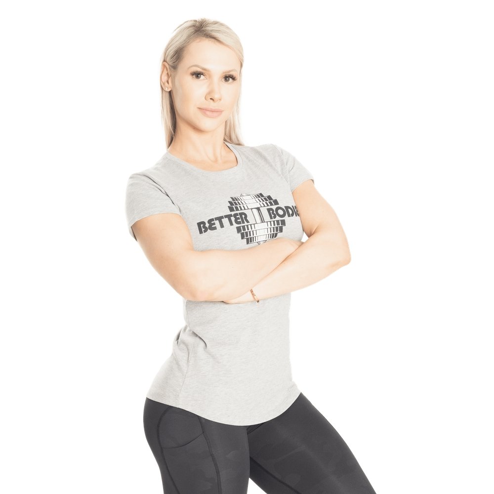 Better Bodies Regular Fit T-Shirt for Men & Women | Light Grey Cotton Tee | Casual Wear, Gym, Lounge & Everyday Comfort