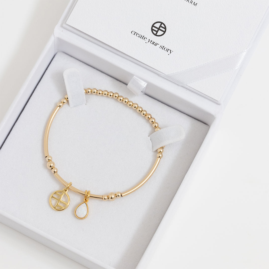 Honor Charm Bracelet for Women - Elegant Adjustable Beaded Bracelet with Inspirational Charms - Perfect for Gifts, Daily Wear & Special Occasions