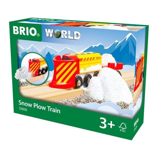 Brio Snow Plow Train Toy - Wooden Winter Train Set for Kids, Compatible with Brio Railway System | Perfect for Holiday Gifts & Winter Play Scenes