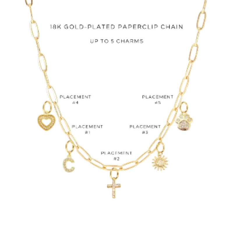 Elegant Charm Necklace with Assorted Charms - Perfect for Gifts, Parties & Everyday Wear | $44.00