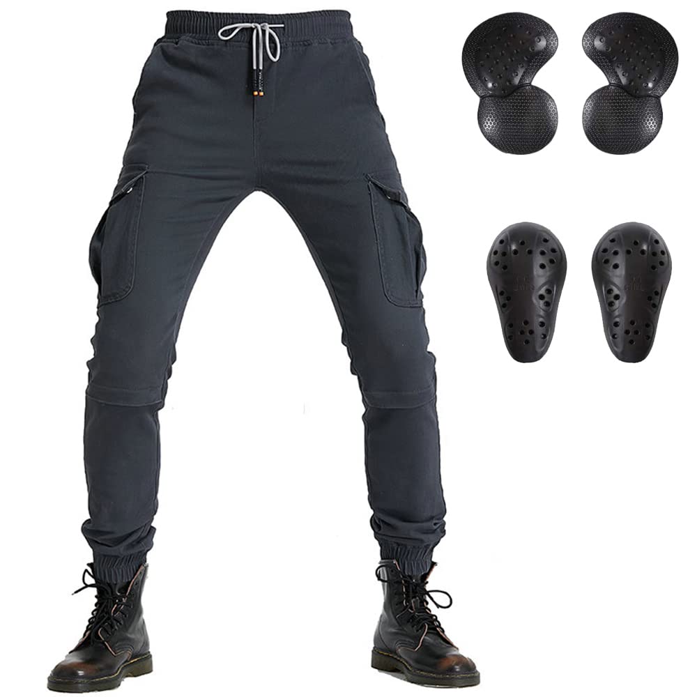 LOMENG CE Armored Motorcycle Jeans for Men - Riding Safety with Big Pockets