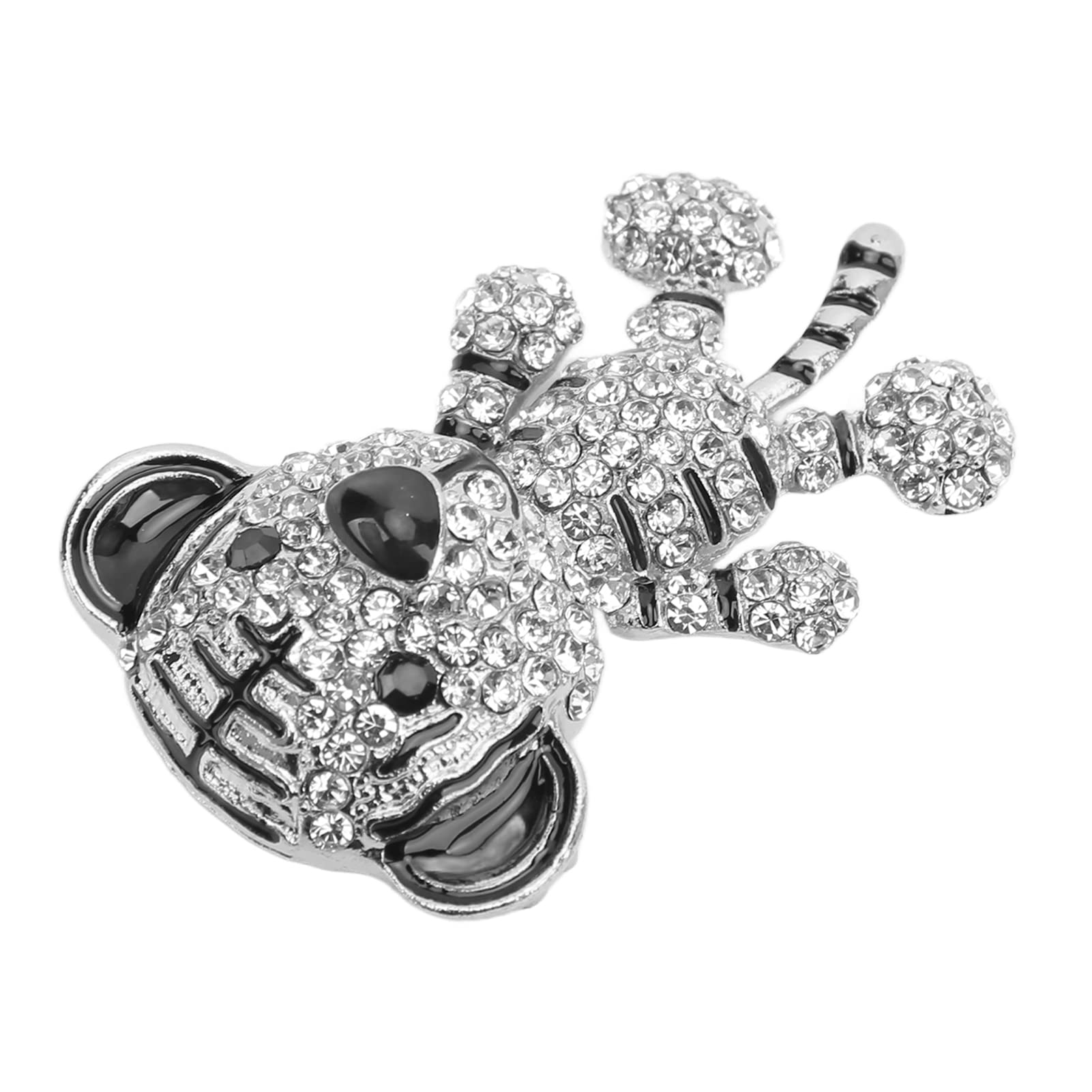 Sparkling Rhinestone Tiger Brooch Pin - Elegant Silver Cute Tiger Shape for Clothes & Jacket Decoration - Perfect Gift for Women, Fashion Accessories for Parties, Weddings & Special Occasions