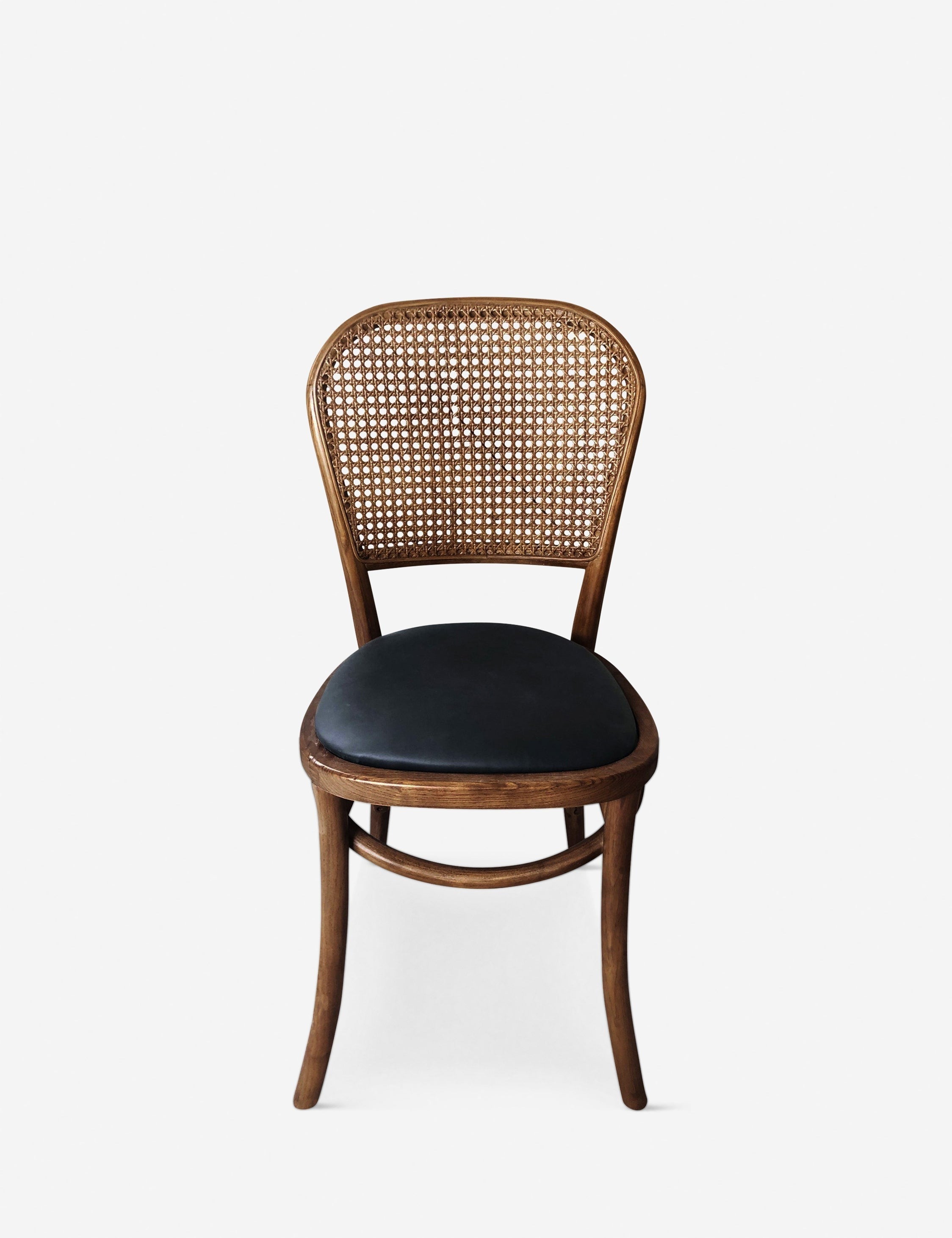 Brix Modern Dining Chairs Set of 2 - Mid Century Wooden Kitchen Chairs with Upholstered Seat - Perfect for Dining Room, Kitchen, and Breakfast Nook