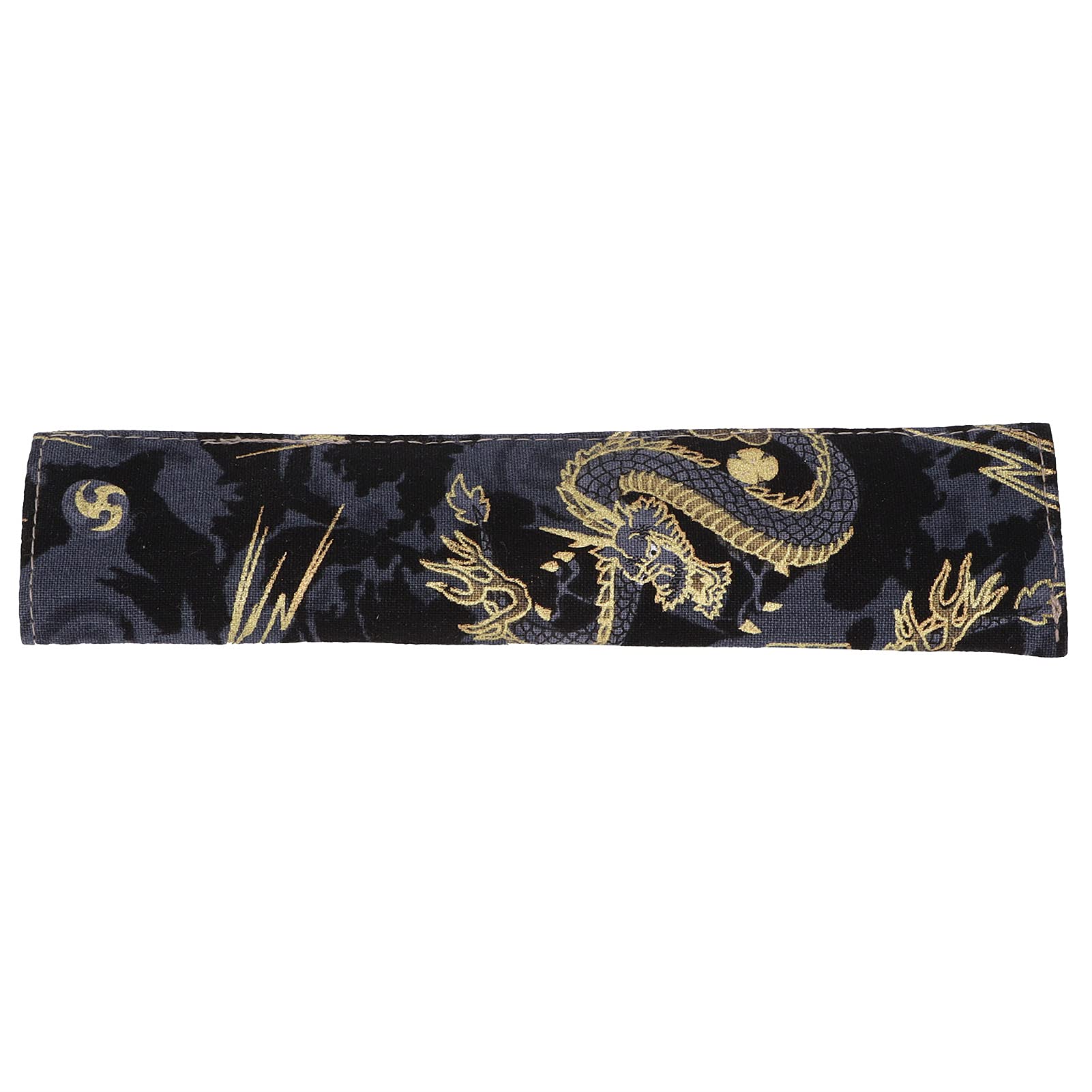 Portable Pencil Roll Holder for School, Office & Travel - Black Dragon