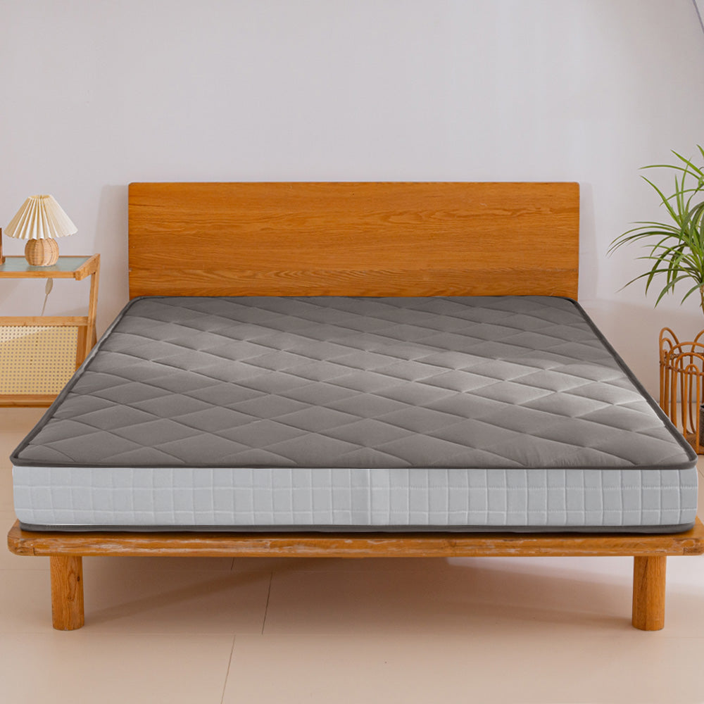 MAXYOYO 6-Inch Extra Thick Floor Futon Mattress with Diamond Quilting - Dark Grey - Foldable Guest Bed for Small Spaces, Dorm Room, or Camping