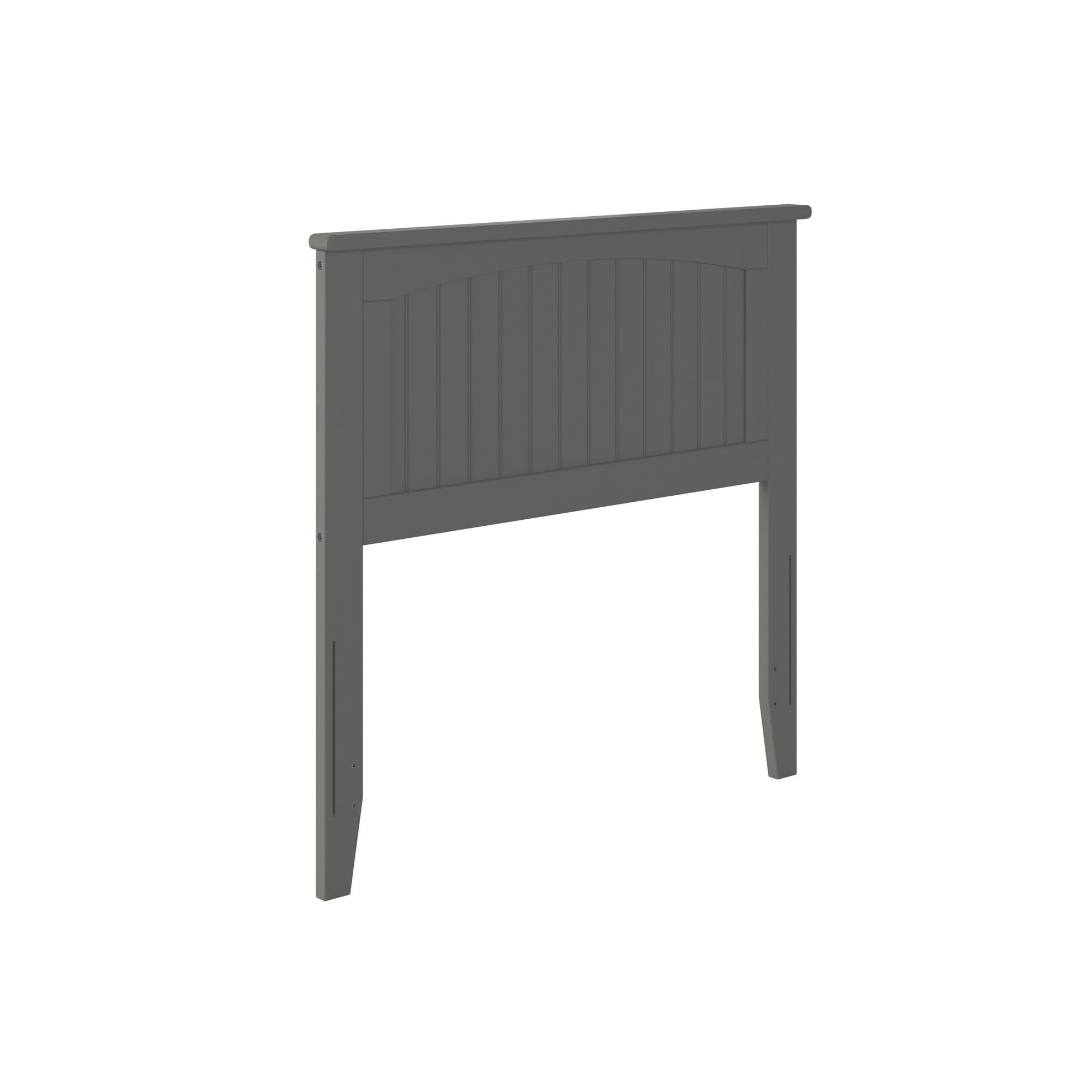 AFI Nantucket Twin Solid Wood Panel Headboard with USB Charging Ports - Grey Wooden Bed Frame Headboard for Bedroom, Guest Room & Dorm Decor
