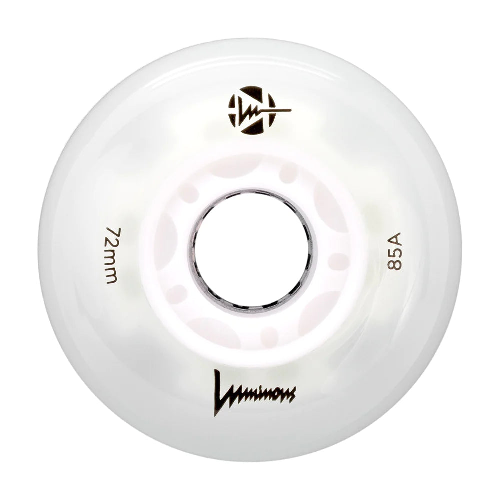 Glow Luminous 72mm LED Light Up Skateboard Wheels - Perfect for Night Skating, Longboard & Cruiser Boards - Glow in The Dark Wheels for Safety & Fun