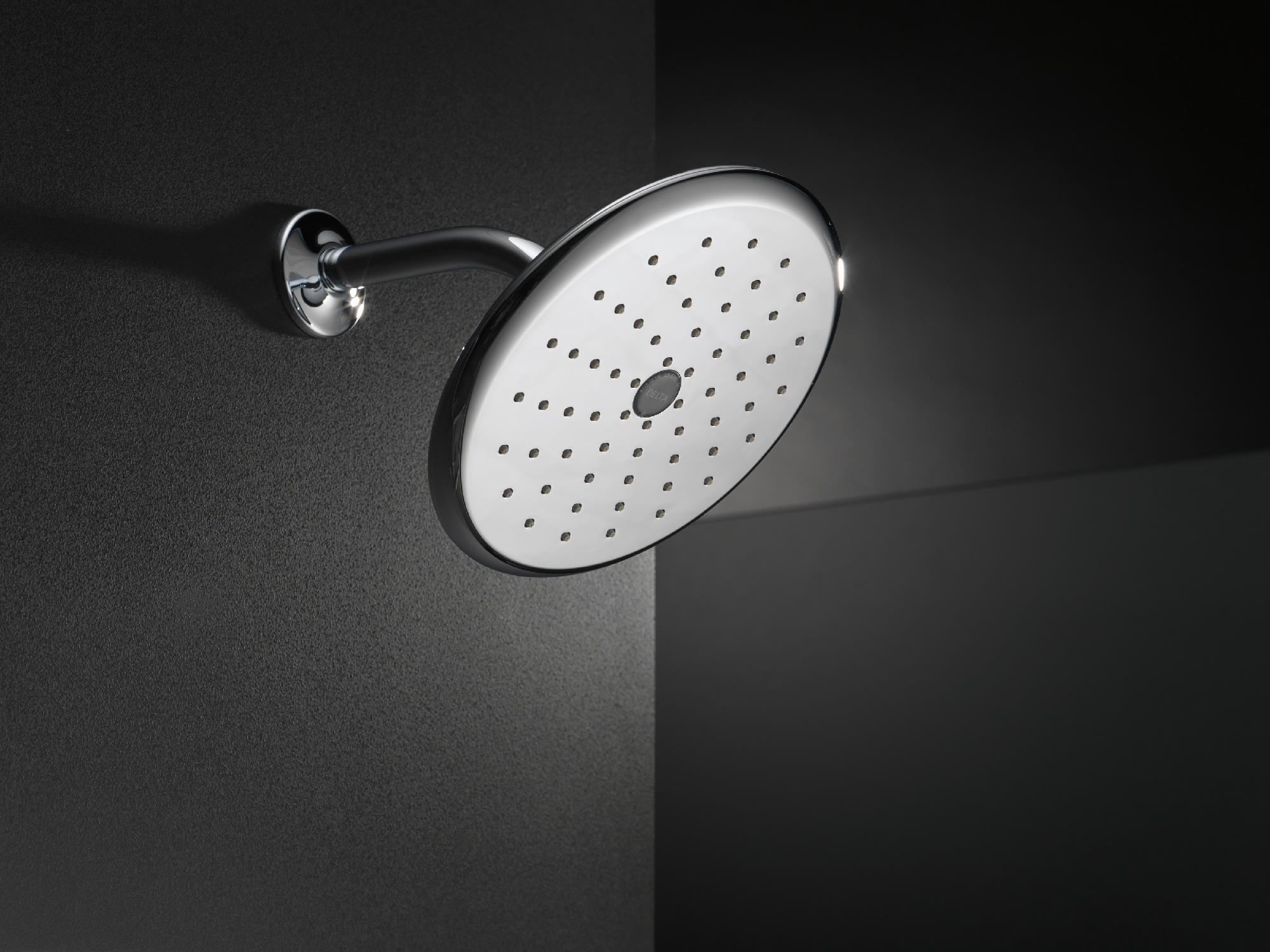 Delta RP52382SS 8-3/4 Inch 1-Setting Raincan Shower Head - Stainless Steel Finish for Luxurious Rainfall Shower Experience in Bathroom