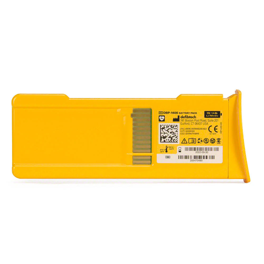 Defibtech Lifeline AED Battery Pack - 5 Year Longevity with 9V Lithium Battery for Emergency Cardiac Care & First Responders