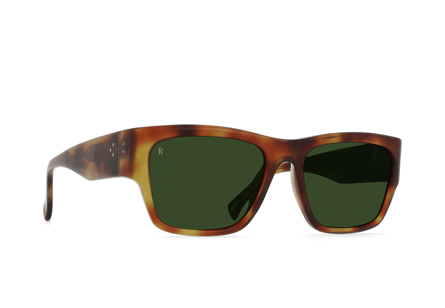 RUFIO Split Finish Moab Tortoise / Bottle Green 55mm Sunglasses for Men - Stylish UV Protection Shades for Outdoor Sports, Driving & Beach Vacations