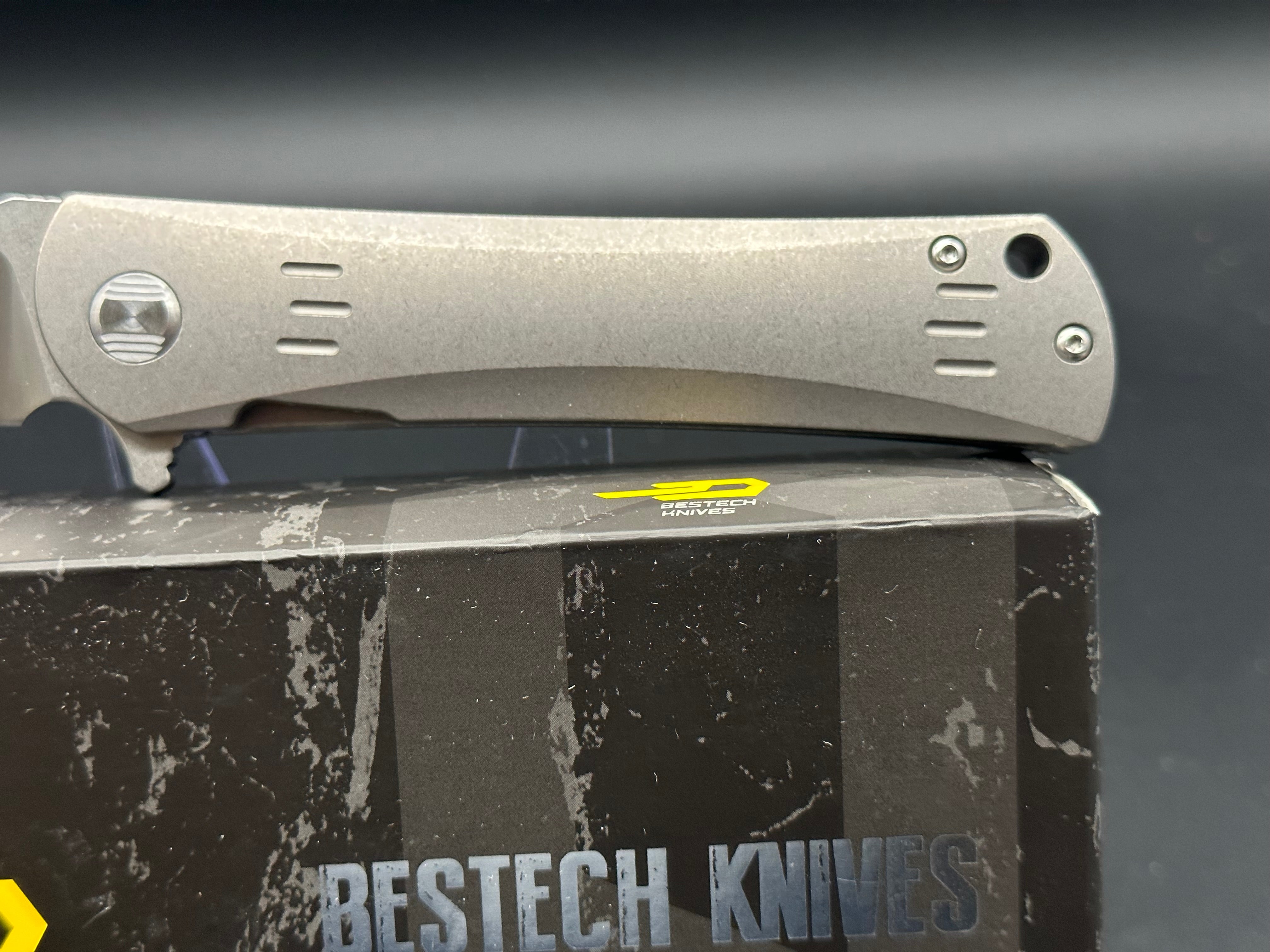Bestech Kendo Plain Titanium Folding Knife - Limited Edition 42/100 - EDC Pocket Knife for Outdoor, Camping & Everyday Carry
