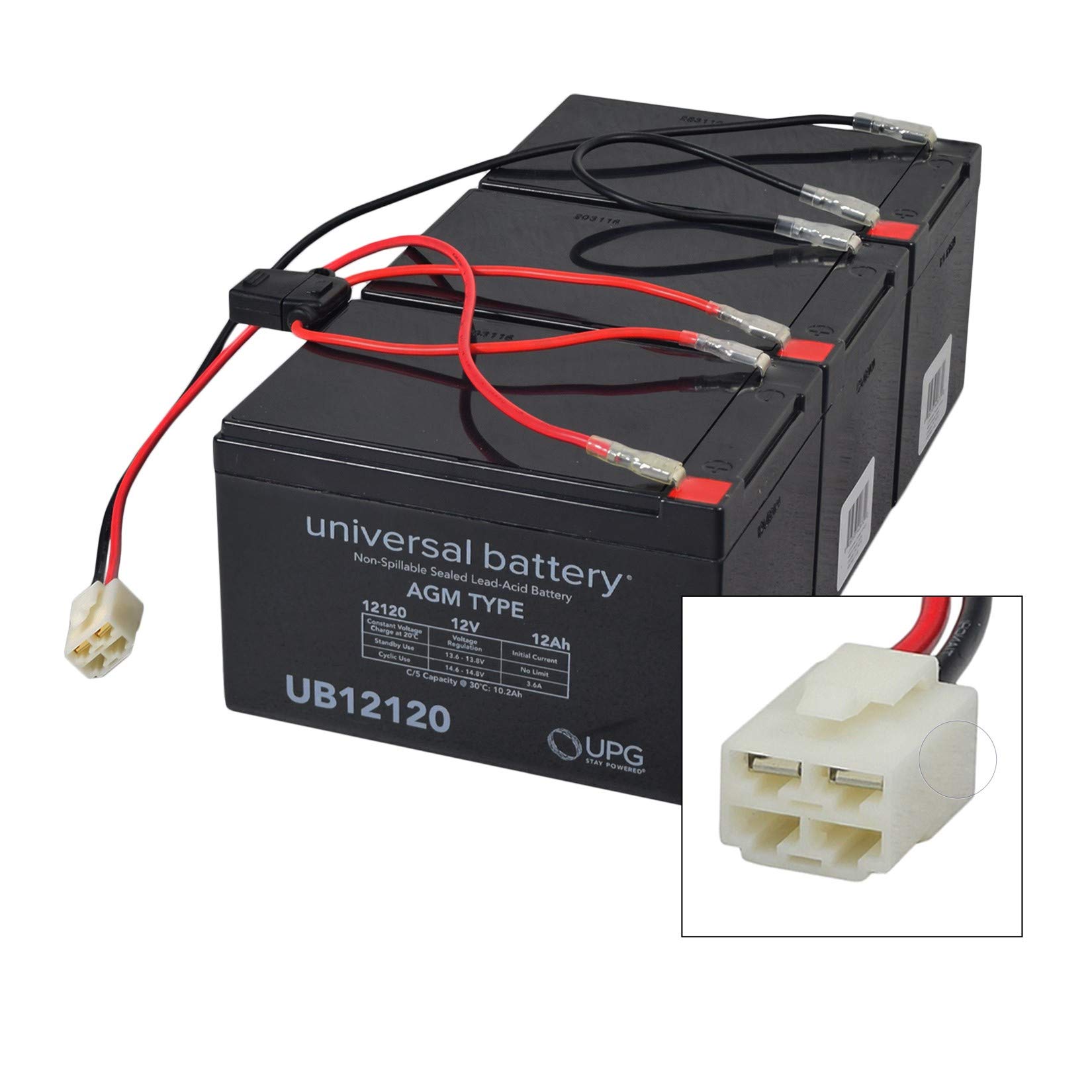 AlveyTech 36V 12Ah Rechargeable SLA AGM Battery Pack with Harness - Compatible with Razor DXT Drift Trike, Electric Scooters, Go-Karts & Kids Mini Bikes | Perfect for Power Drifting, Off-Road Adventures & Outdoor Fun