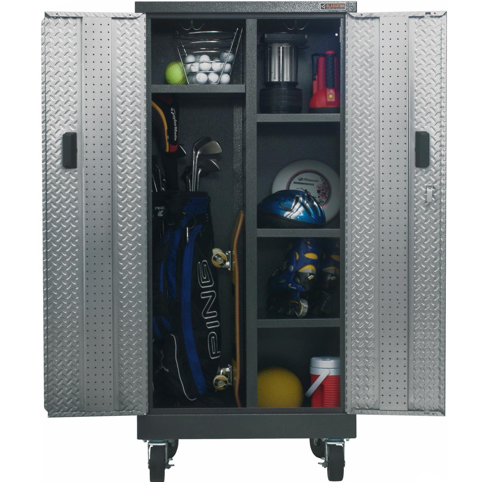Heavy Duty Gladiator Welded Steel Tall Gearbox Locker Storage Cabinet - Secure Tool & Equipment Storage for Garage, Workshop & Industrial Use