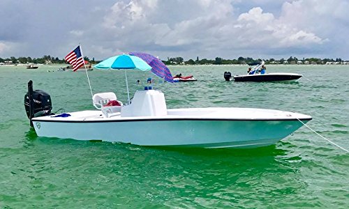 4 Foot American Made USA Flag with Boat Rod Holder - Perfect for Fishing, Boating & Marine Decor