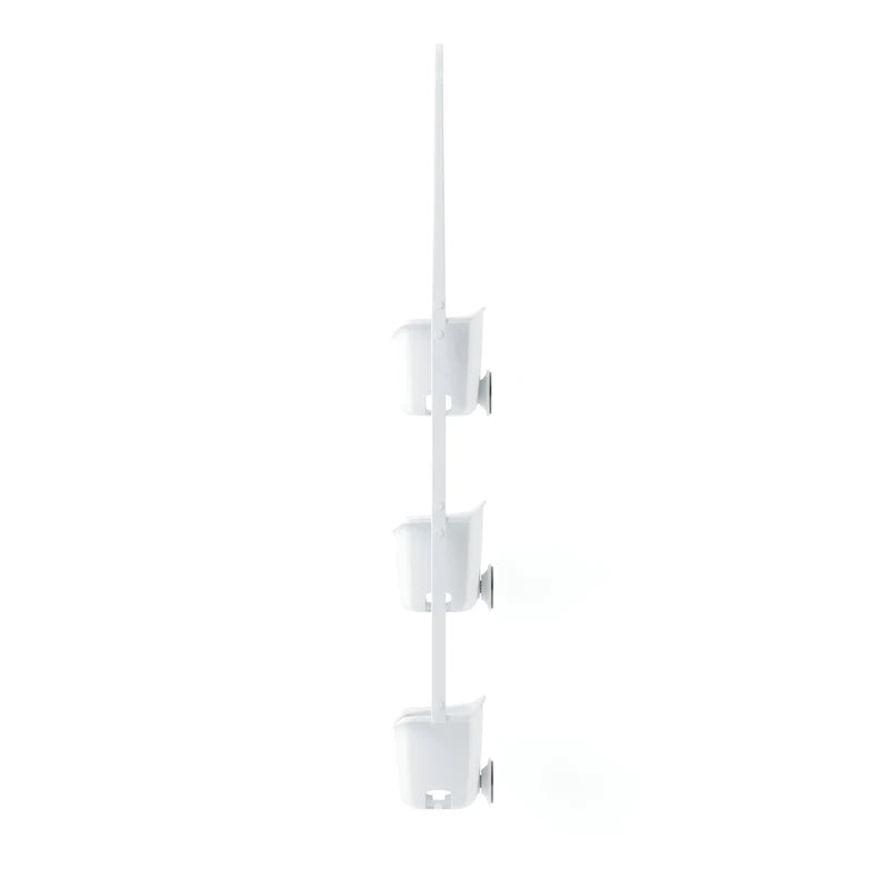 Flexible Shower Caddy Organizer - White | Bathroom Storage for Shampoo, Soap & Toiletries | Perfect for Small Spaces & Apartment Living