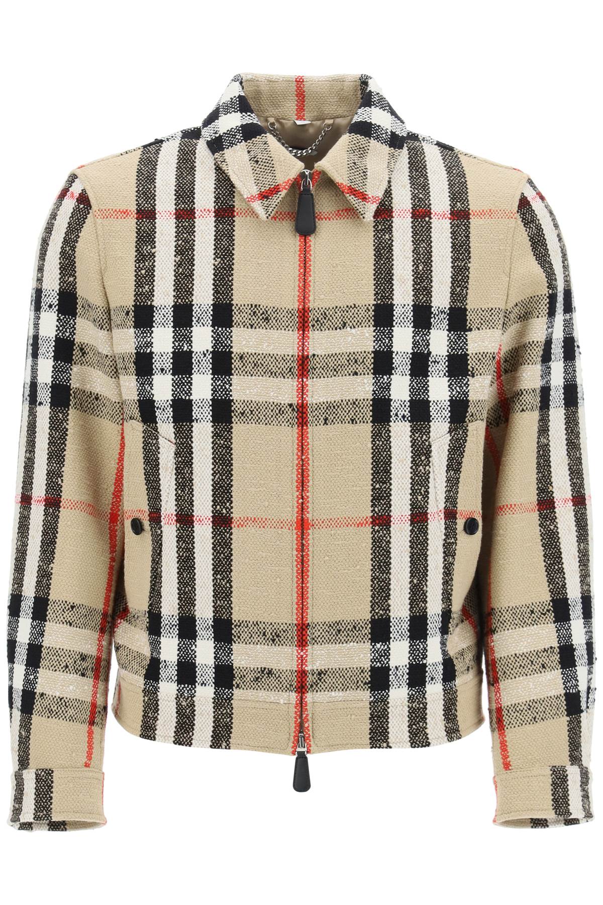 Burberry Check Bouclé Harrington Jacket - Classic British Style for Men & Women | Perfect for Casual Outings & Fall Layering
