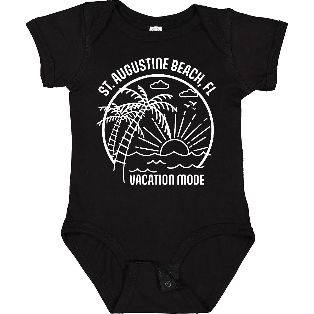 Inktastic Summer Vacation Mode St. Augustine Beach Florida Baby Bodysuit - Cute Florida Beach Outfit for Infants & Toddlers - Perfect for Family Vacations, Beach Trips & Photo Shoots
