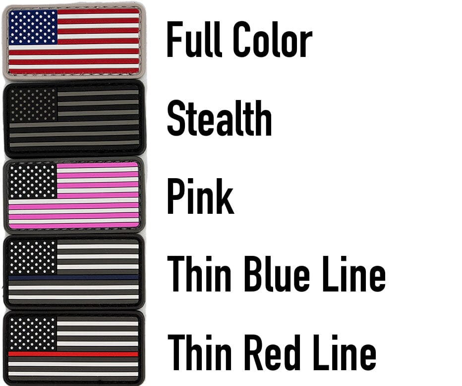 USA Flag PVC Patch 2x1 Inch - Patriotic Embroidered Iron On Patch for Hats, Jackets, Backpacks - Perfect for Military, Veterans, 4th of July & Outdoor Enthusiasts