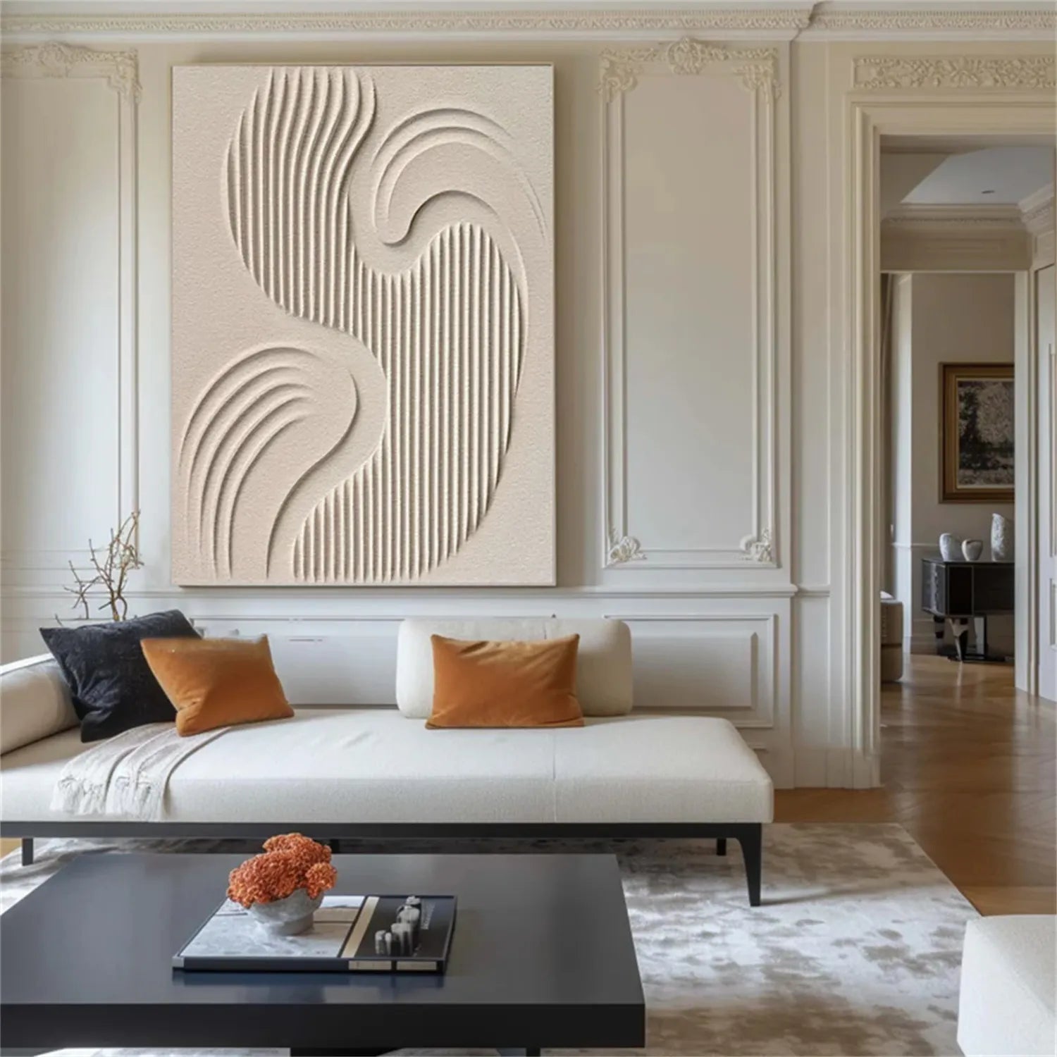 Beige & Brown Abstract Wall Art Print #BB102 - Modern Home Decor for Living Room, Bedroom & Office