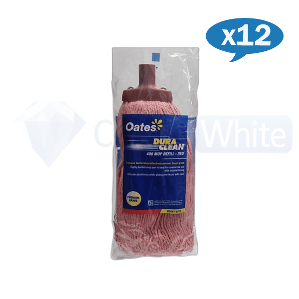 Oates Duraclean Mop Head 400g Premium Heavy Duty Microfiber Replacement - Perfect for Hardwood Floors, Tile & Kitchen Cleaning